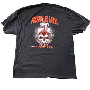 Iron and Ink Black Men's Short Sleeve T-Shirt.  Size 2XL